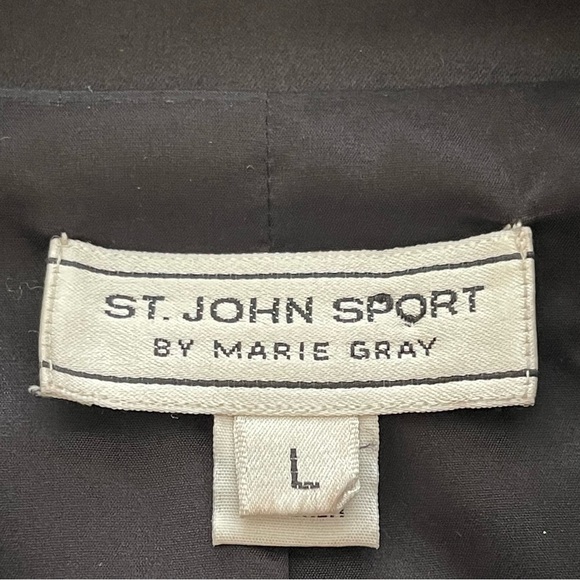St John Sport By Marie Gray Vintage Rolled Collar Quilted Jacket designer - Picture 6 of 10